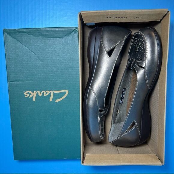 Clarks Bendables Womens Heidi Mocha Flats in Grey 9.5M - Picture 11 of 11